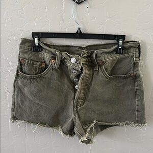 Levi’s 501 Olive Green Women's Denim Shorts